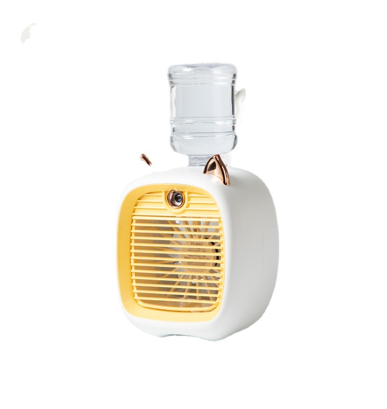 New Cross-Border Water-Cooled Fan Mini Fan Usb Fan Desktop Turbine Led Spray Humidification Air Cooler