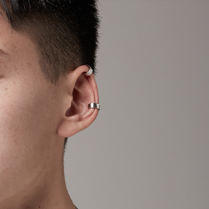 耳钉耳夹男潮无耳洞光面男士无洞假耳环耳圈耳饰无孔耳骨夹