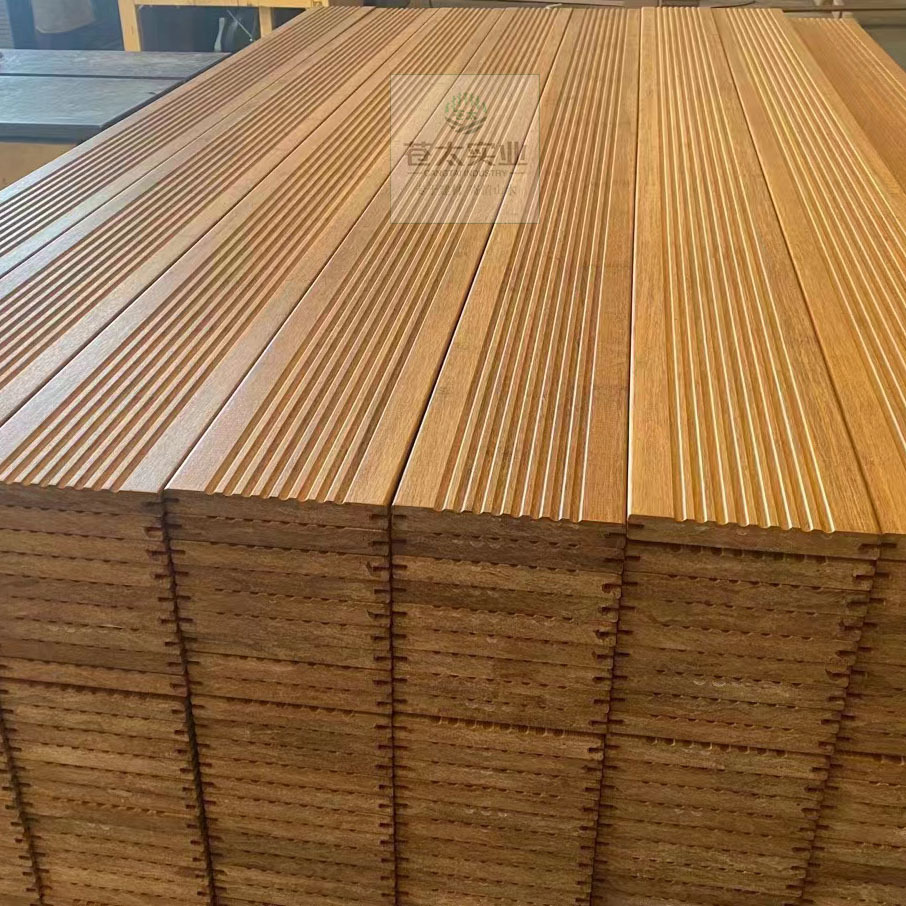 户外竹木地板重竹地板高耐栗色18厚30厚50mm室外竹地板送卡扣