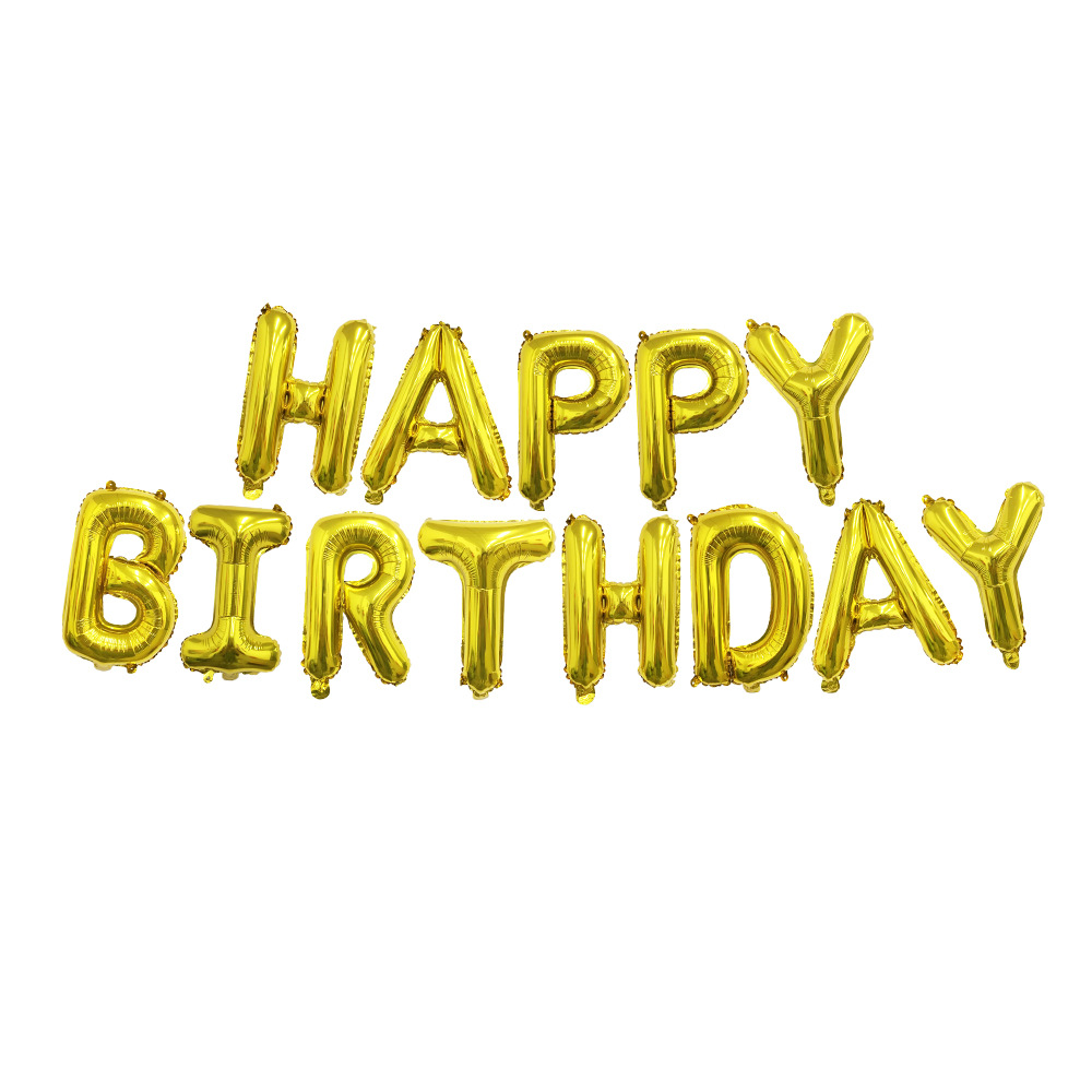 happy birthday气球生日快乐铝膜字母套装气球 生日装饰派对聚会