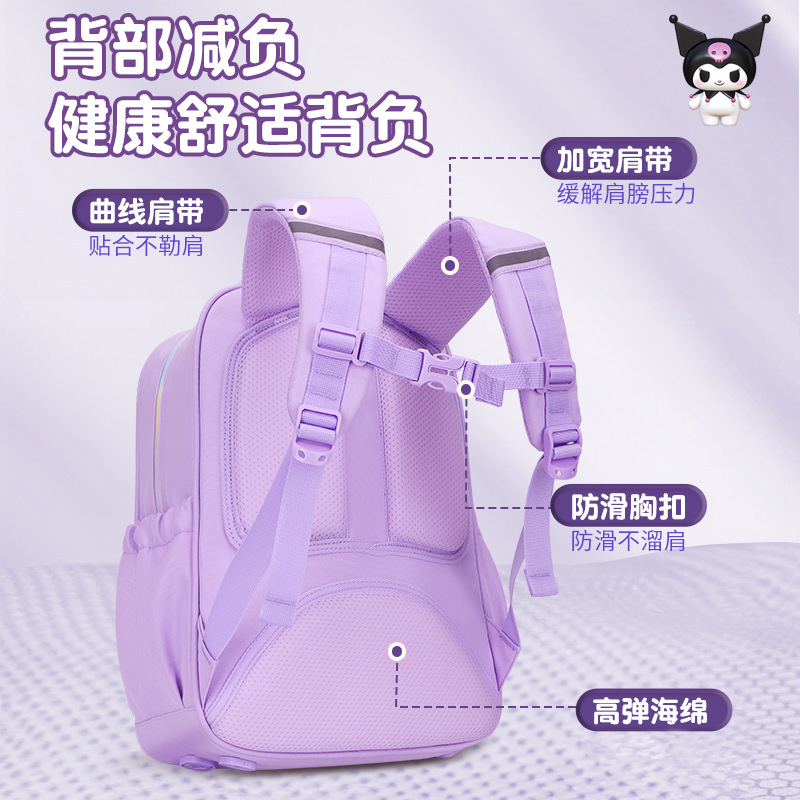 2024 New Sequin Burden Reduction Cartoon Cute Primary School Student Backpack Primary School Student Schoolbag Grade 1-6