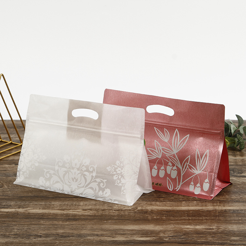 手提粽子礼品八边封食品包装袋休闲零食拉丝膜铝箔自立自封袋密封
