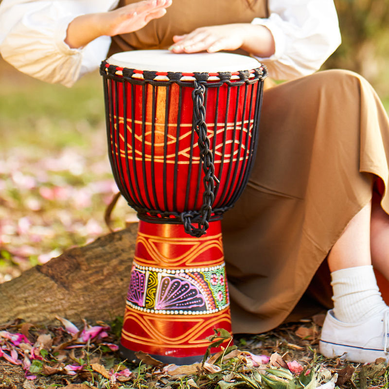 非洲鼓初学丽江手鼓8寸10寸儿童幼儿园初学12寸成人入门演奏批发