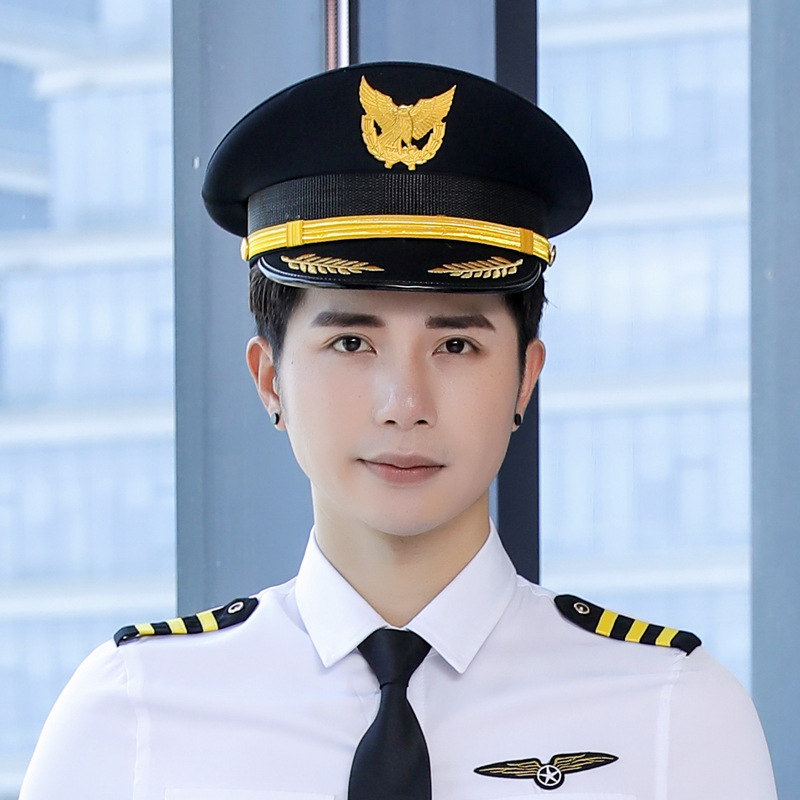 空姐帽子航空制服职业套装男女空姐空少帽子酒吧酒店迎宾工作服帽