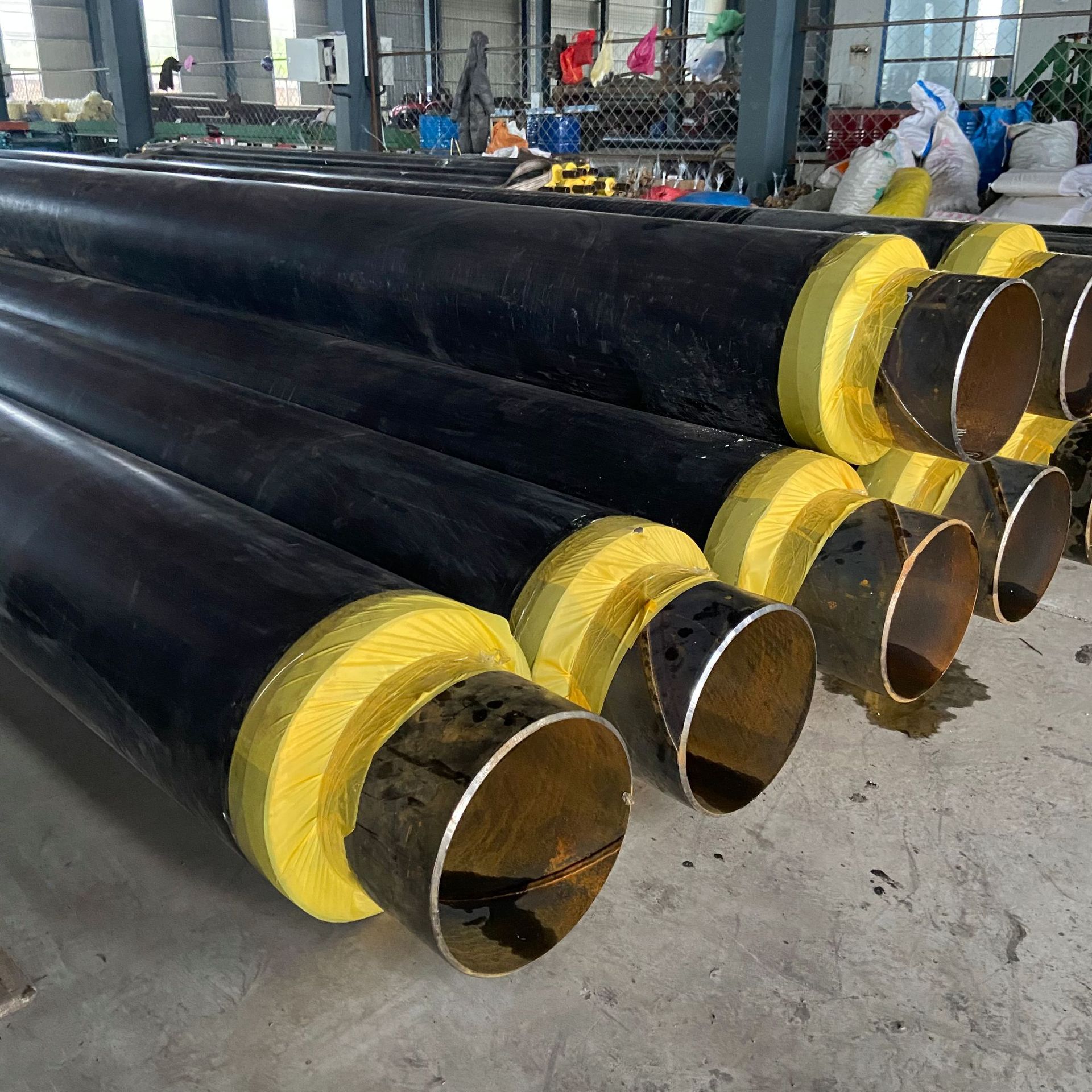 高密度聚氨酯泡沫保温管 聚氨酯发泡保温管 地埋保温管道厂家供应