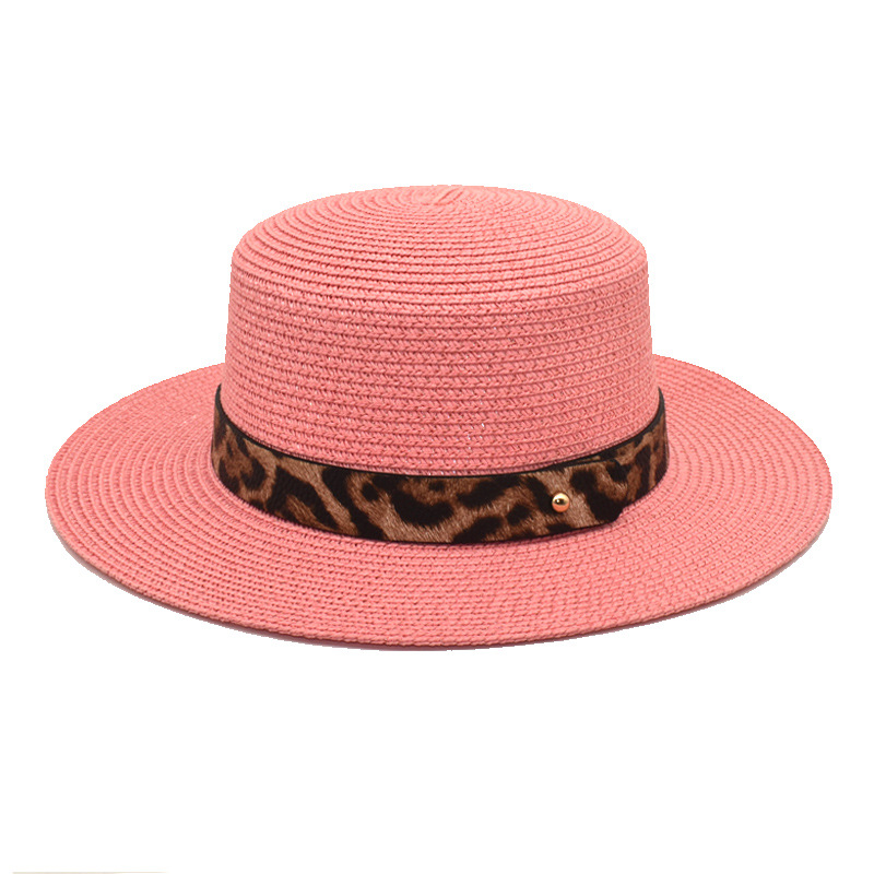 Women's Summer New French Style Socialite Style Straw Hat Sun-Proof Vacation Seaside Beach Flat Straw Hat Fashion Top Hat