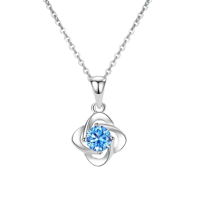 S925 Sterling Silver Necklace for Women Light Luxury Minority 2022 New Ins Style Clover Valentine's Day Gift for Girlfriend