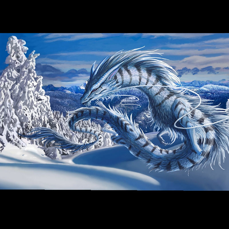 新款高清鱼缸水族箱背景画3d高神龙缸外贴纸壁图造景装饰自粘