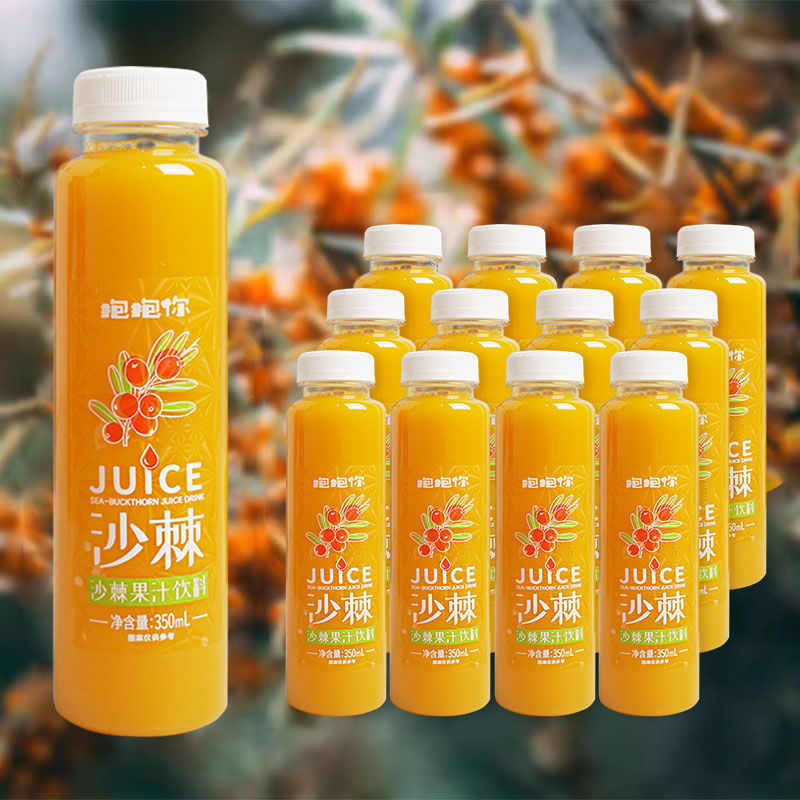 沙棘果酱沙棘汁生榨原浆果饮品果汁饮料整箱批发山西野山坡厂批发