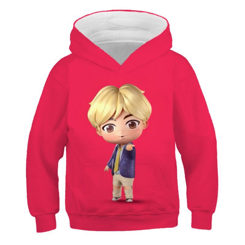 源头厂家秋冬款卡通动漫q版少年团3d数码印花儿童卫衣可来图d制