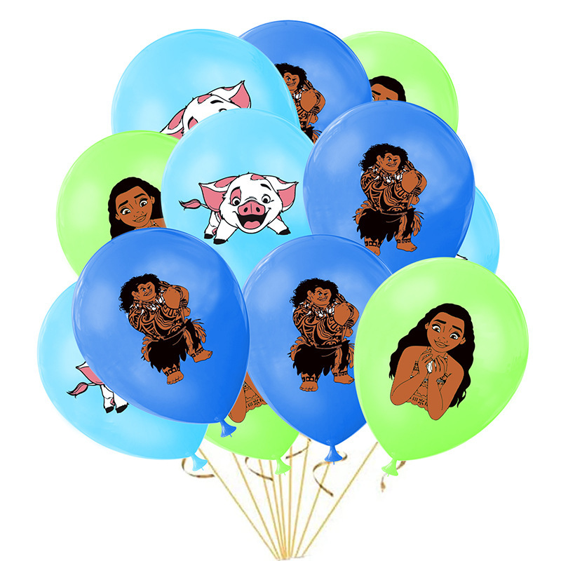 毛伊莫阿娜海洋奇缘主题 生日派对装饰用品布置 12寸乳胶气球套装