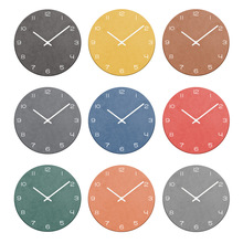 2023新款时尚简约木钟时钟创意客厅木质挂钟静音壁钟外贸钟表挂表