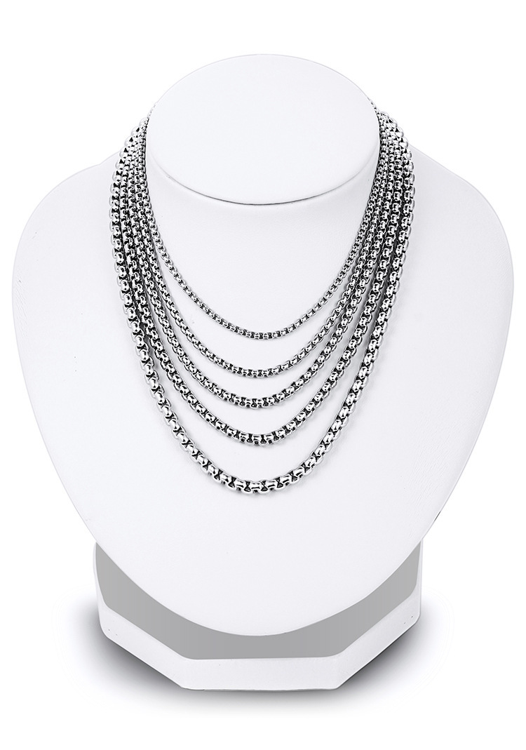 方珠链钛钢配链男士珍珠链不锈钢链条源头批发厂家龙虾扣批量发