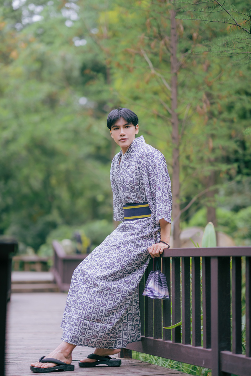 日本和服男传统武士绅士服正装日式和服不易皱材质四季可用