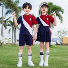 大红色五角星中国印字小学生校服园服运动班服幼儿园园服春夏套装