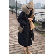 2023冬季新款时尚韩版大毛领羽绒棉服设计感小众收腰加厚棉衣外套