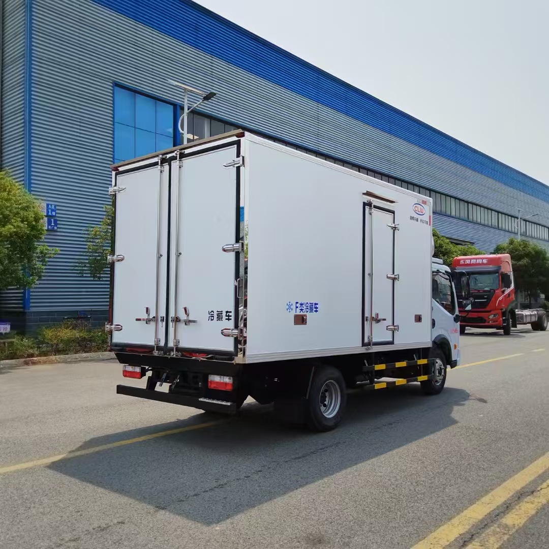 出口鲜肉蔬菜水果保鲜冷链车冻货食品保温运输车4.2米冷藏车