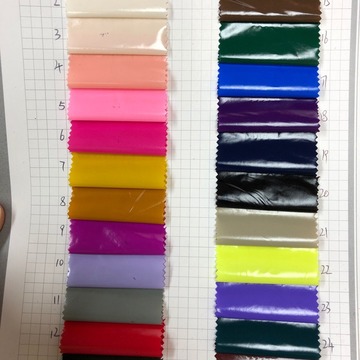20dc亮pu膜渐变亮光风衣布亮面油光尼龙皱七彩烫金料轻薄羽绒料