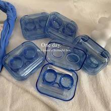 克莱因蓝隐形眼镜盒女便携美瞳盒子小巧简约ins无需拧盖眼镜盒子