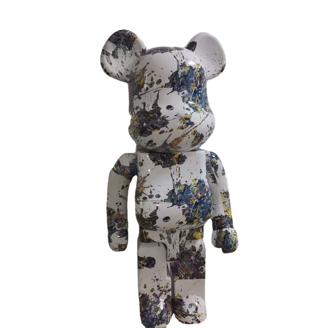 bearbrick吉利服丛林米奇暴力熊积木熊泼墨关节响熊摆件1000