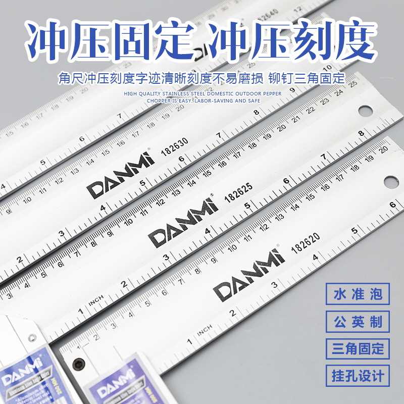 Aluminum Alloy Angle Square Woodworking Ruler 45 Degrees 90 Degrees L-Square L-Shaped Turn Angle Square Stainless Steel Angle Square Measuring Scale