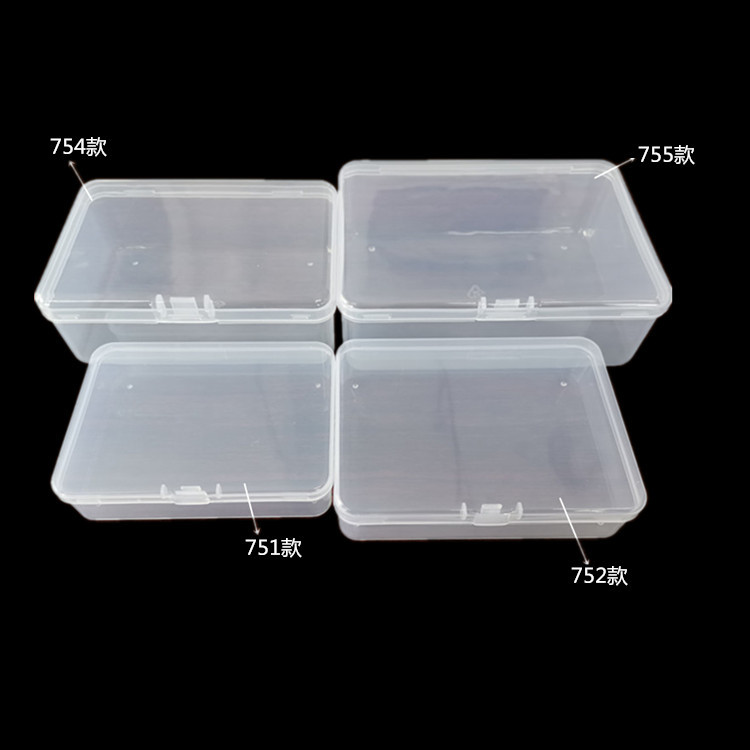 4 Transparent Pp Box Covered Ornament Parts Finishing Storage Box Student Stationery Plastic Box Bags