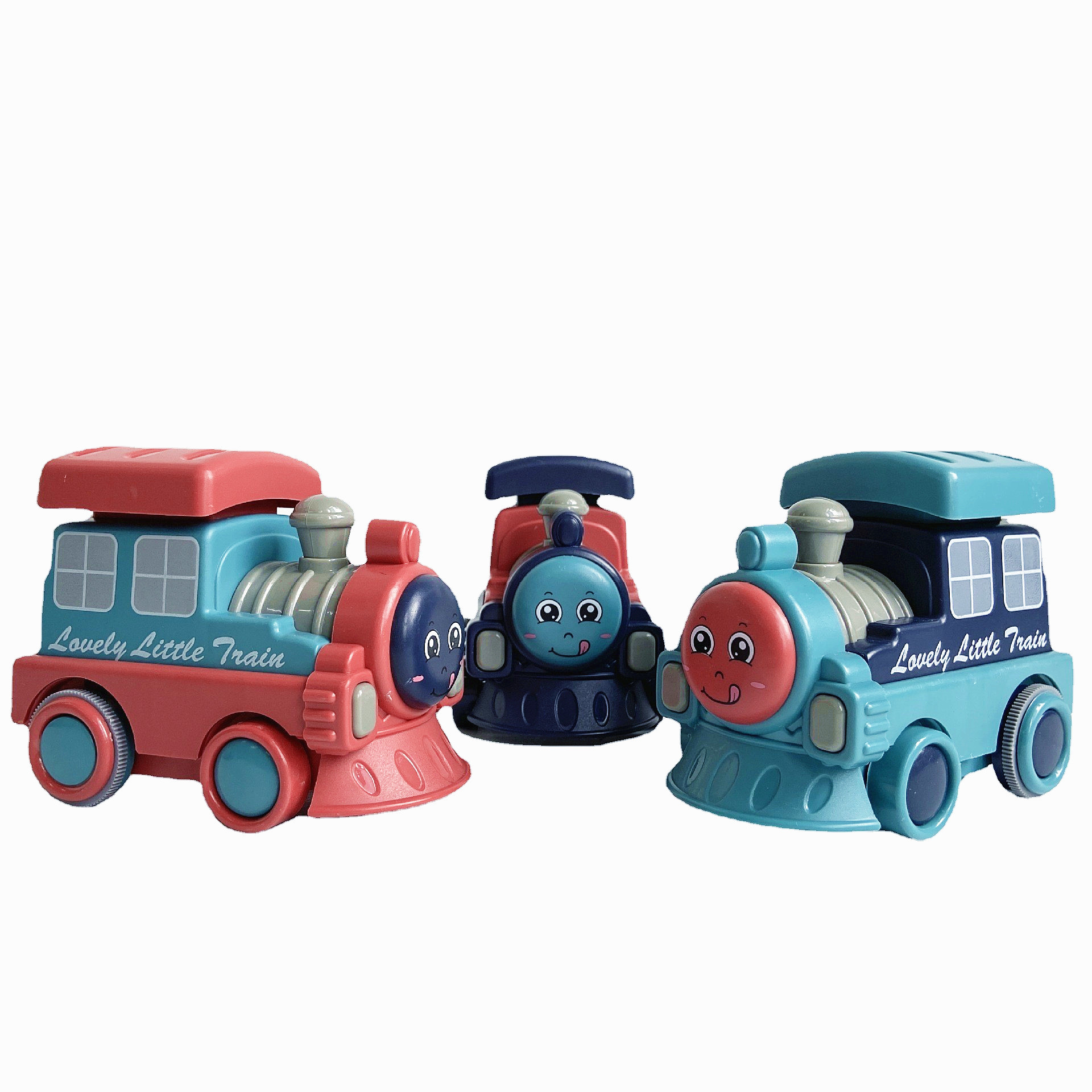 hy-823趣味按压惯性卡通小火车厢向前行儿童玩具摆地摊赠品商超