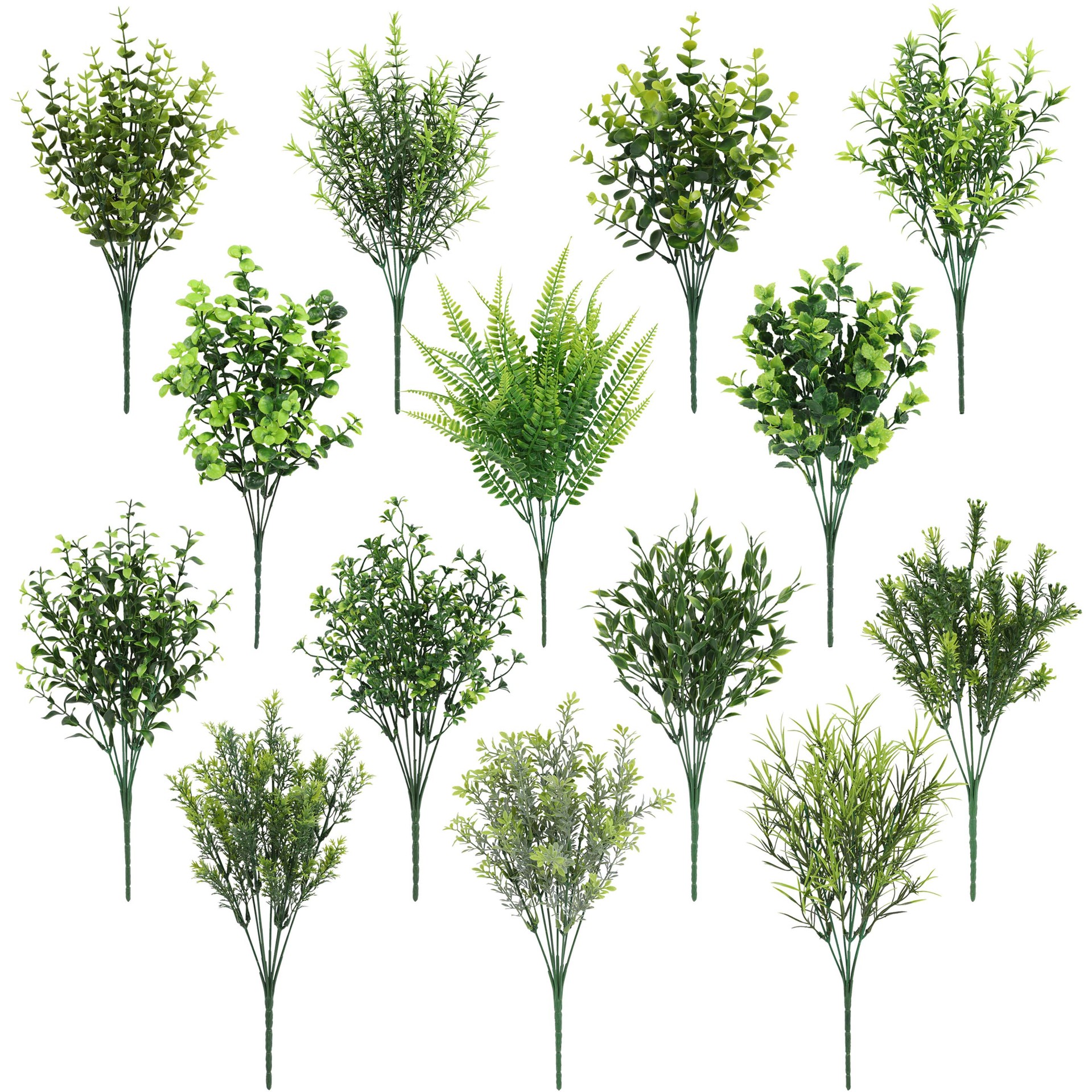 Cross-Border Hot Selling Eucalyptus Zamioculcas Leaves Simulation Green Plant Plant Wall Plastic Flowers Fake Flower Wedding Simulation Flower Wholesale