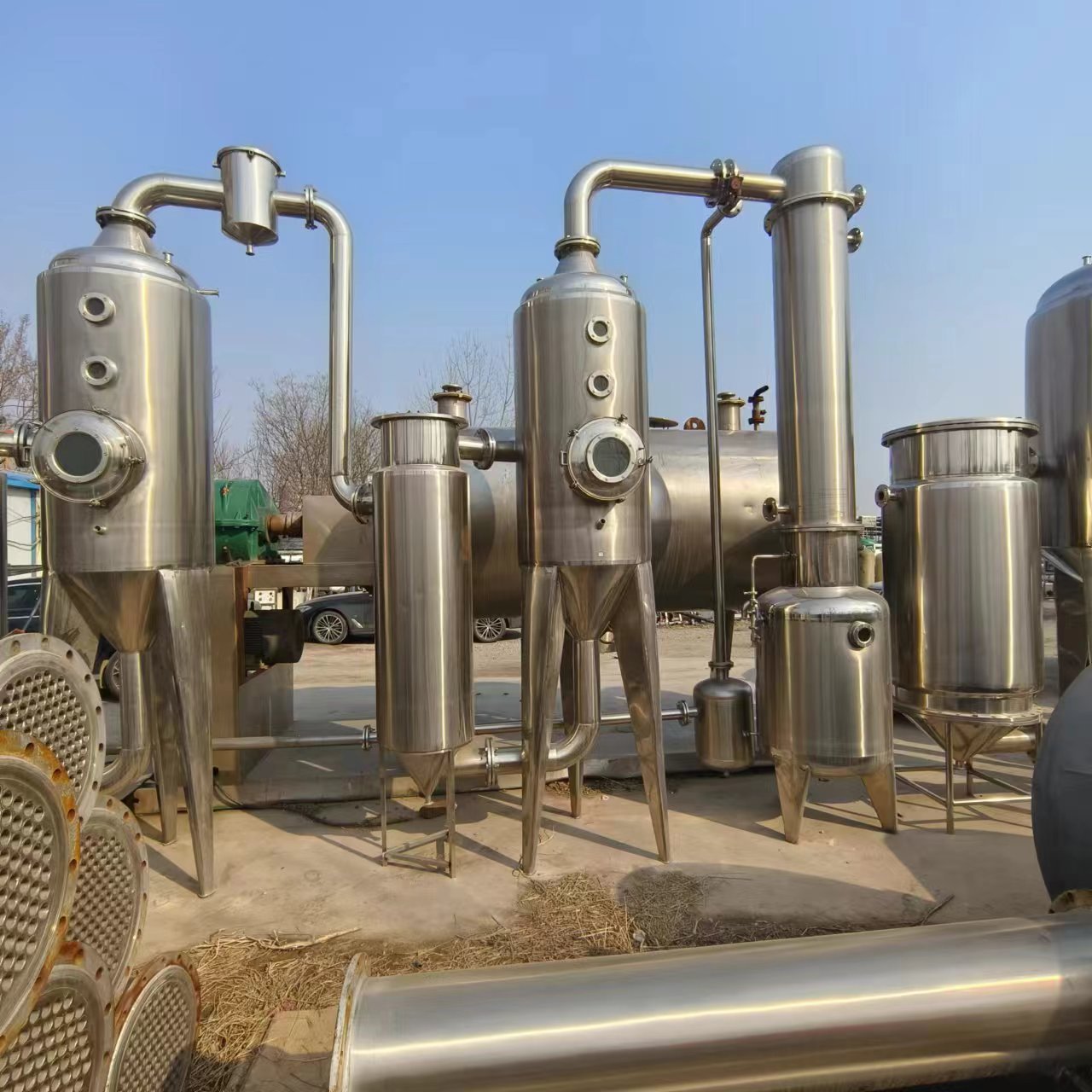 二手200l植物中草药液提取浓缩罐设备 实验室型低温提取浓缩机组