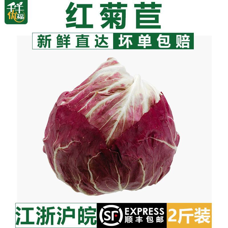 新鲜直达】红菊苣2斤装 落地球生菜 红球红叶包菜 沙拉蔬菜-阿里巴巴