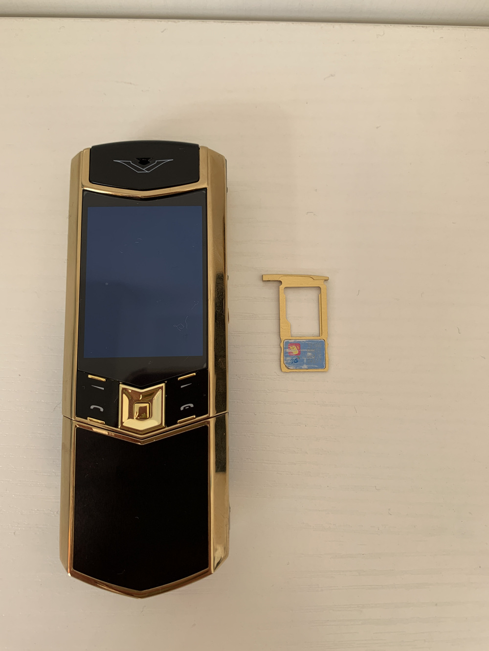 vertu威图手机v8蓝宝石玻璃屏滑盖功能备用机按键手机老年人手机