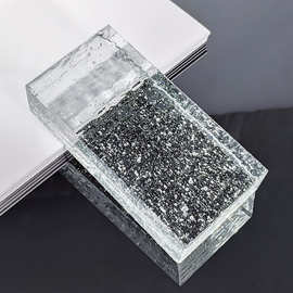 精磨水晶砖水纹气泡玻璃砖玄关隔断墙超白透明砖块吧台工厂直销