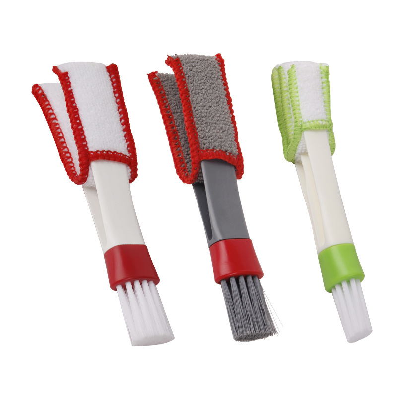 Amazon Multi-Functional Double-Headed Gap Brushes Car Air Conditioner Air Outlet Cleaning Brush Shutter Keyboard Dusting Brush