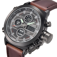 Men Luxury Brand Fashion Leather Chronograph Business Watch