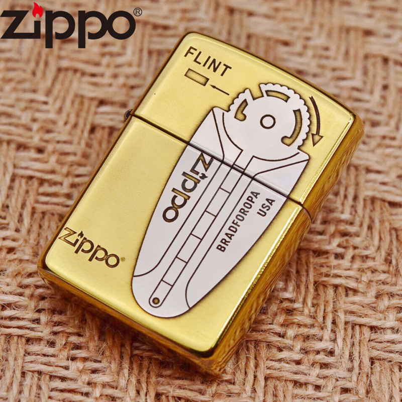 zippo 芝宝 双色精雕火石盒背帖之宝打火机-阿里巴巴