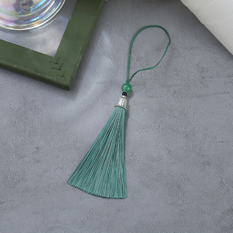 8cm Vintage Antique Tassel Fringe Beaded Hanfu Overlapping-Weight Mobile Phone Tassel U Disk Bookmark Pendants Wholesale