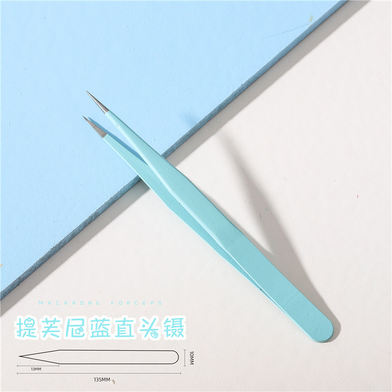 For Nail Beauty Tweezers Clip Diamond Jewelry Tool Tongs High Precision Professional Elbow Tweezers Clip for Nail Beauty Shop