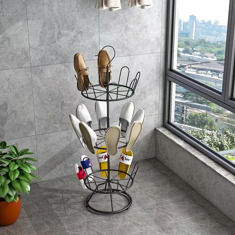 晾鞋架室外阳台多层晾晒架简易家用拖鞋挂架旋转鞋架