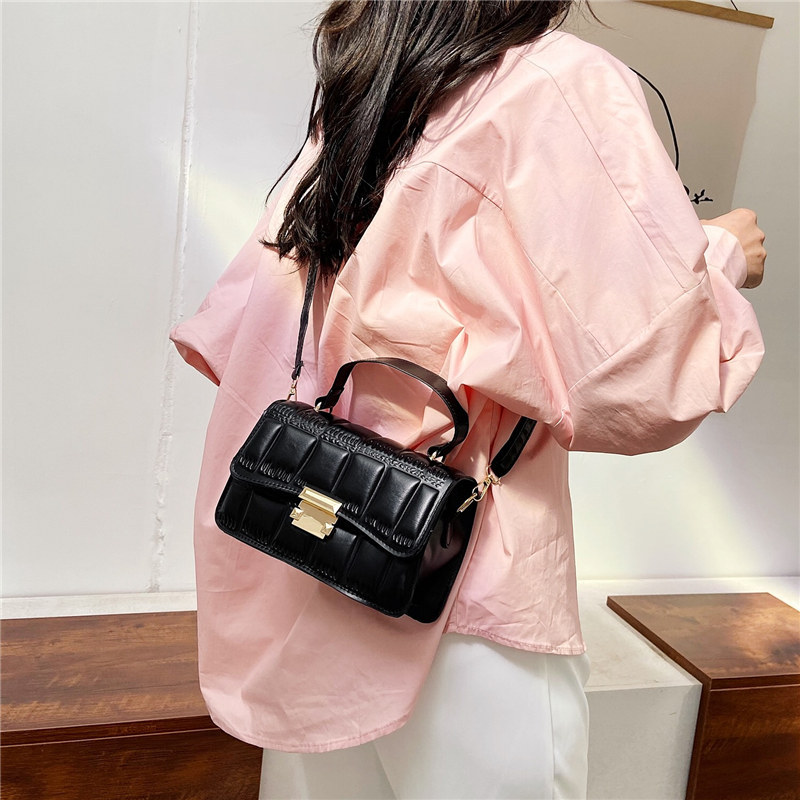 Women's Bag 2021 Spring and Summer New Korean Style Fashionable Stone Pattern Handbag Small Square Bag Shoulder Crossbody Bag