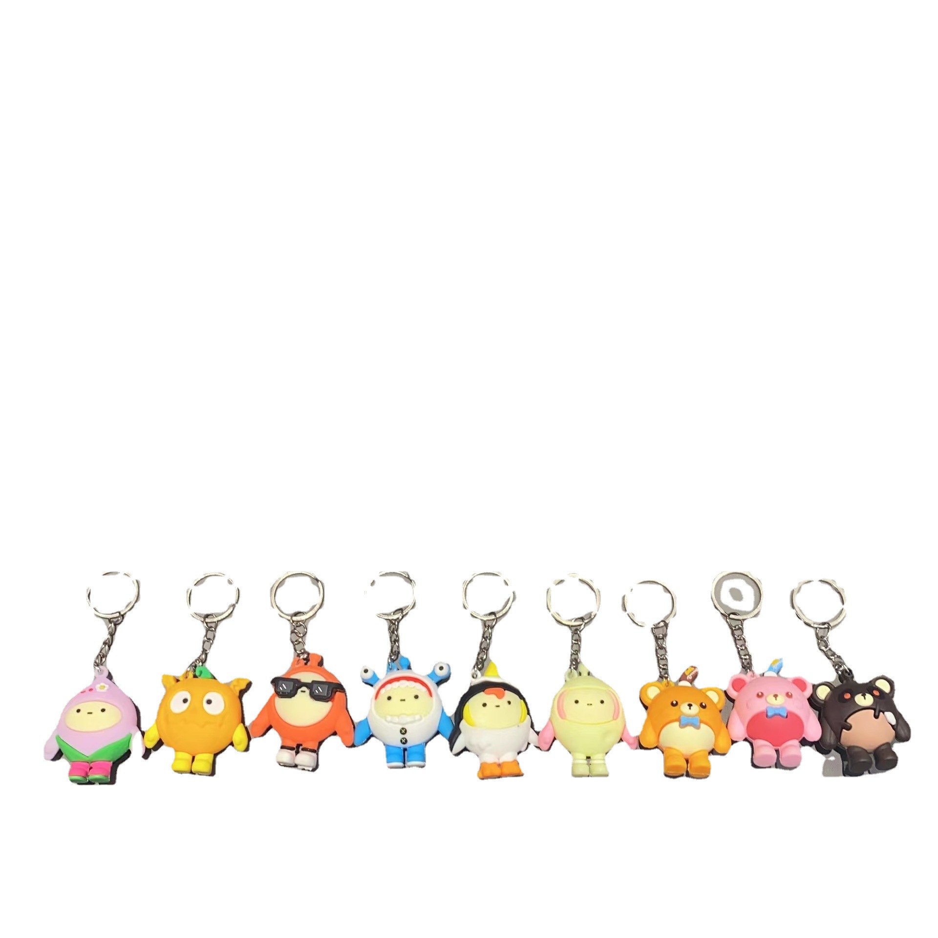 Generation Egg Puff Party Keychain Lost Heart Bear Key Chain Zekee Bear Pendant Cute Car Bag Packaging