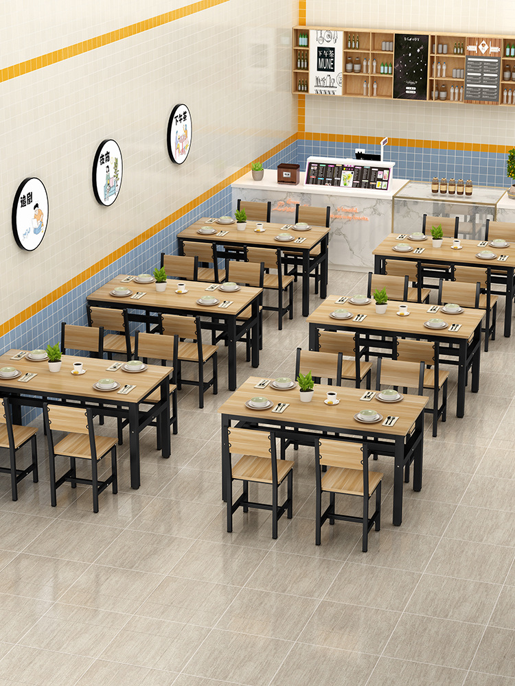 早餐店经济型桌椅桌子椅子套装餐厅咖啡店食堂饭组合餐桌凳子餐馆