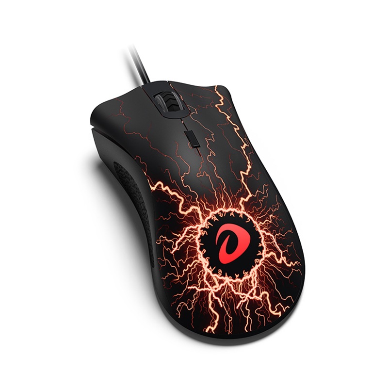 达尔优vx6配重4d变速网吧游戏光学鼠标lol炫酷发光usb有线电竞