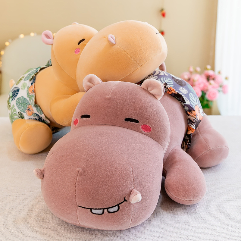 cartoon cute sleepy hippo doll plush toys to sleep with doll children‘s wedding gifts birthday gift