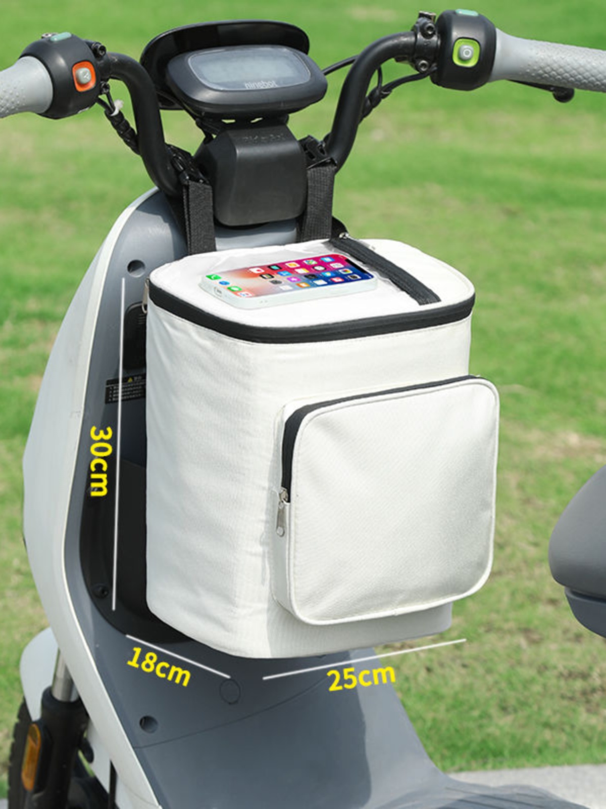 电动车挂包电瓶车前置收纳袋放头盔手机防水防雨自行车挂兜储物名