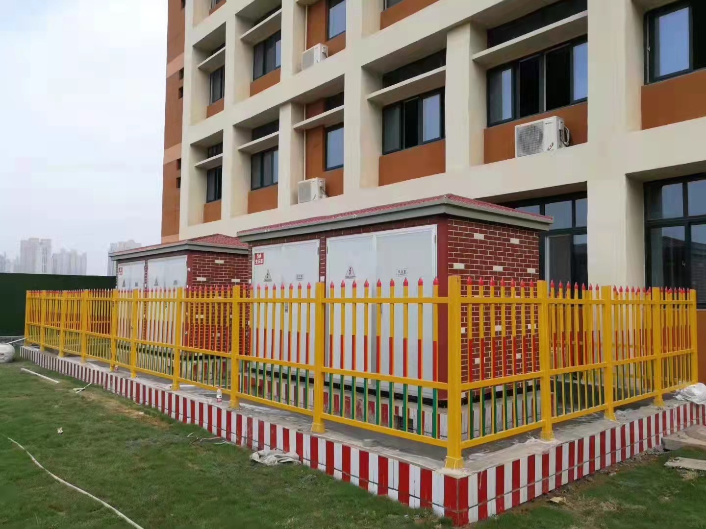 玻璃钢绝缘变压器围栏电力安全隔离围栏固定式防护栏电力安全护栏