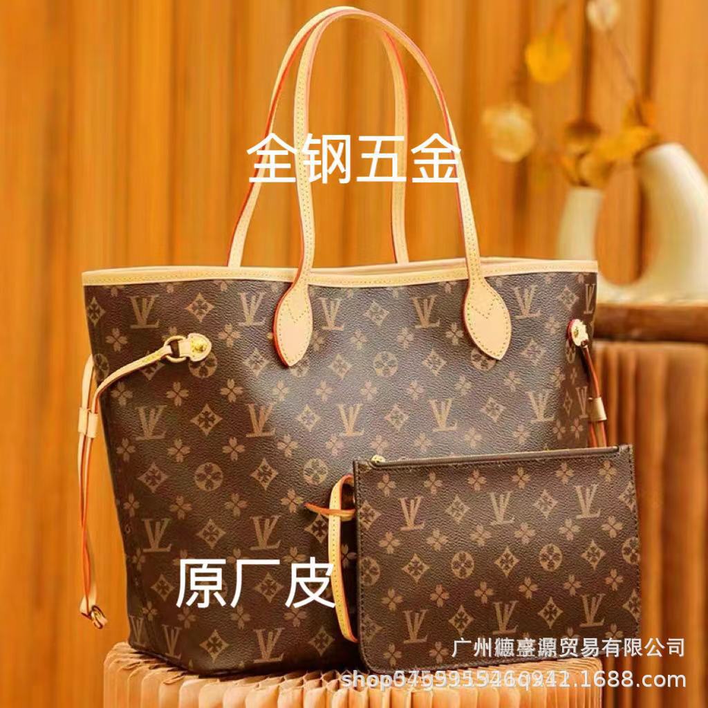 lv老花购物袋大容量子母袋neverfull托特tote手提驴家女包40995