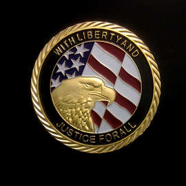 鹰头纪念章创意解压硬币玩具奖章勋章小礼品旅游纪念品欧美礼品