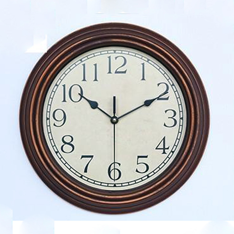12寸欧式仿古怀旧复古擦纹挂钟定制钟盘logl