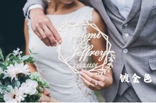 批发个性婚礼庆典木质挂牌摆饰儿童名字字母牌婚车花环装饰