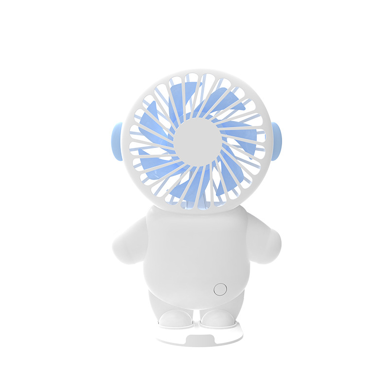 New Handheld Cartoon Mini Small Electric Fan Rechargeable Gift Portable Spaceman Gift Little Fan Desktop